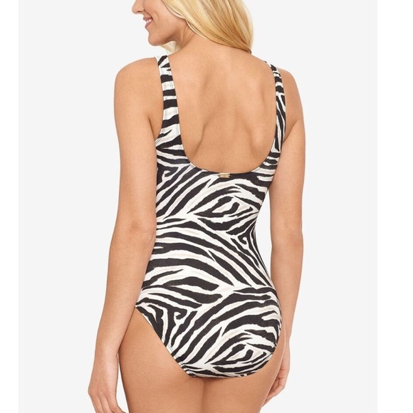 Ralph Lauren Zebra Print One Piece Swimsuit Size 8 - Picture 6 of 9